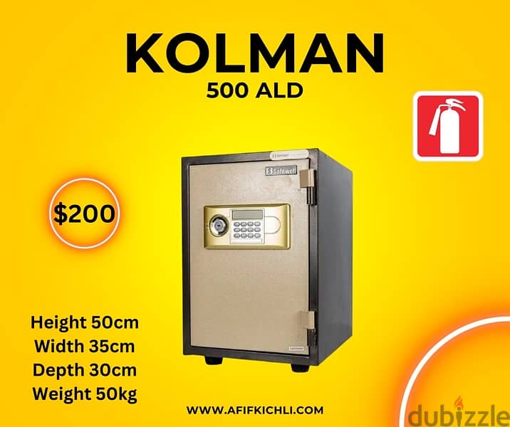 Kolman Safes all Sizes New 4