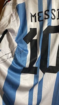 signed by messi! original argentina jersey 0