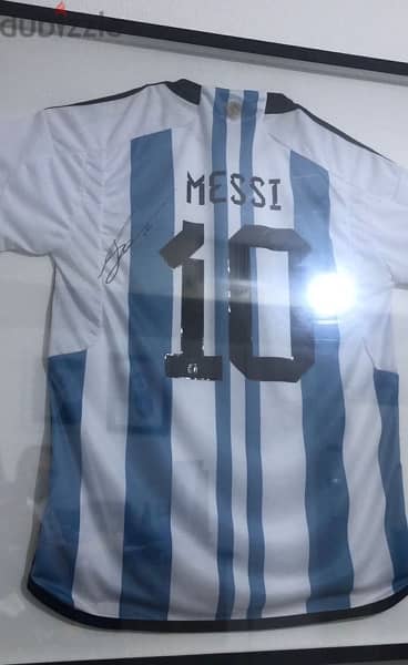 signed by messi! original argentina jersey 3