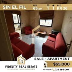 Apartment for sale in sin el fil KR26 0