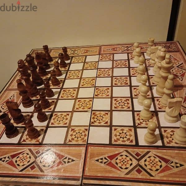 big chessboard & wooden pieces 2