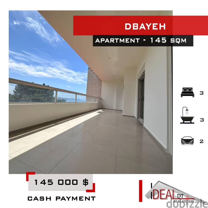 Apartment for sale in Dbayeh 145 sqm ref#ea15331 0
