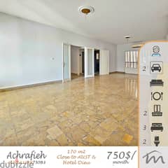 Ashrafieh | Prime Location | 2 Parking Spots | Renovated 3 Bedrooms Ap