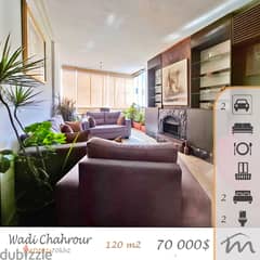 Wadi Chahrour | Fully Furnished/Equipped 120m² | 583$/m² | 2 Parking 0