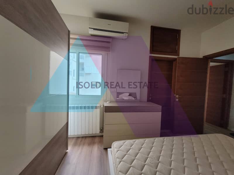 Furnished 130 m2 apartment + open sea view for rent in Kornet El Hamra 9