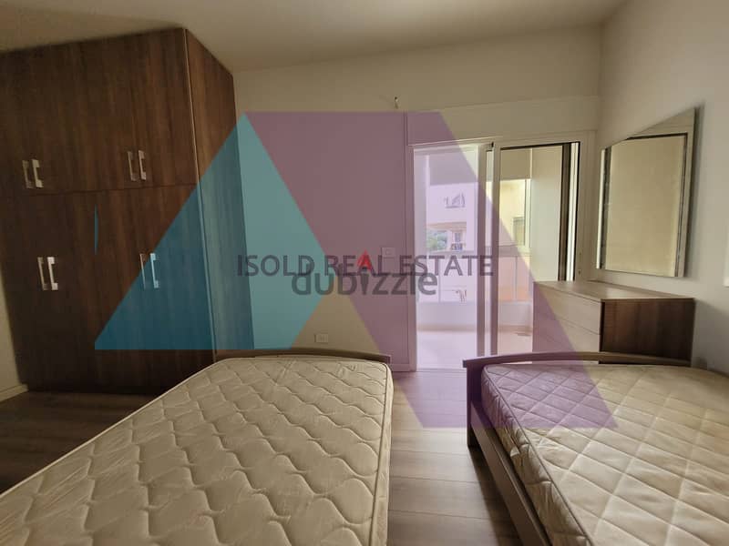 Furnished 130 m2 apartment + open sea view for rent in Kornet El Hamra 12