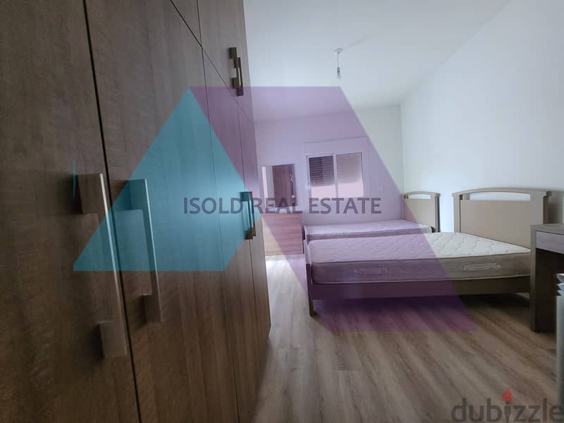 Furnished 130 m2 apartment + open sea view for rent in Kornet El Hamra 13