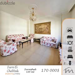 Furn El Chebak | 120m² , 2 Bedrooms Apartment | 2 Balconies | Parking