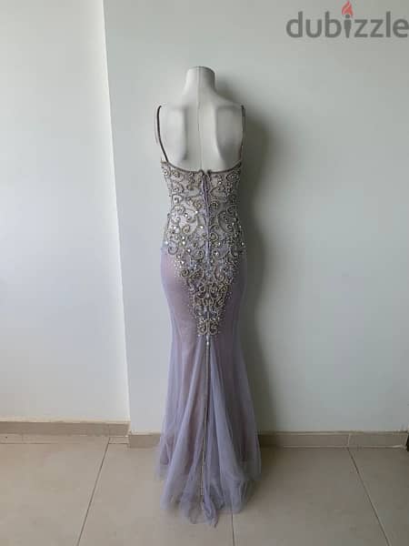 Roni Richa couture heavy beaded and sequined evening dress 1