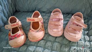 2 shoes (pablosky and converse) for 10 dollars.  girl size 20. 0