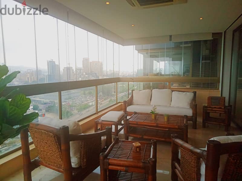 Fully Furnished Apartment with Open View for Rent in Sioufi 1
