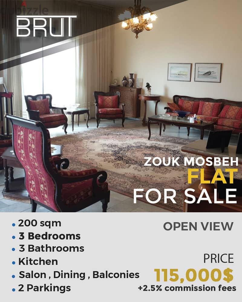 200 sqm Apartment for sale in Zouk Mosbeh Keserwan - Open View 0