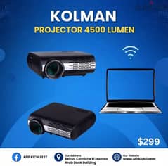 Kolman LED Projectors 4500 Lumens New 0