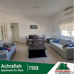 750$ Cash/Month!! Apartment For Rent In Achrafieh!!
