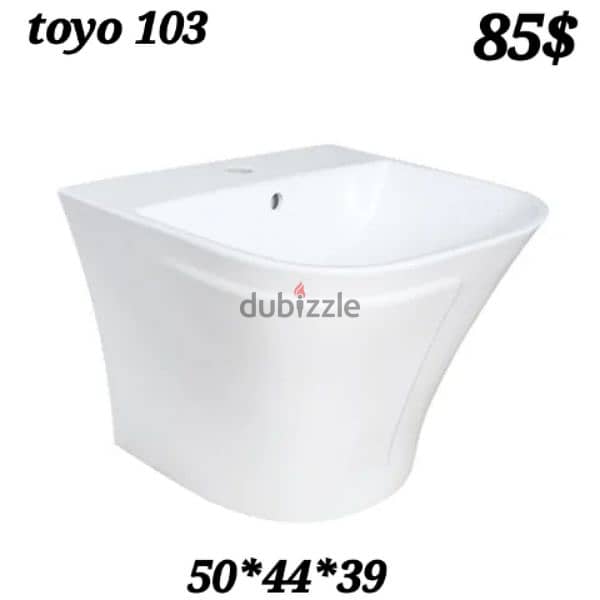 أطقم حمام toyo (كرسي مع مغسلة)toilet seat and sink bathroom 16
