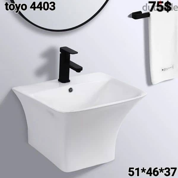 أطقم حمام toyo (كرسي مع مغسلة)toilet seat and sink bathroom 18