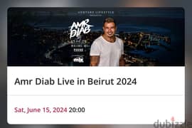 2 Amr Diab seated tickets