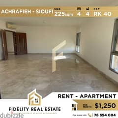 Apartment for rent in Achrafieh sioufi RK40 0