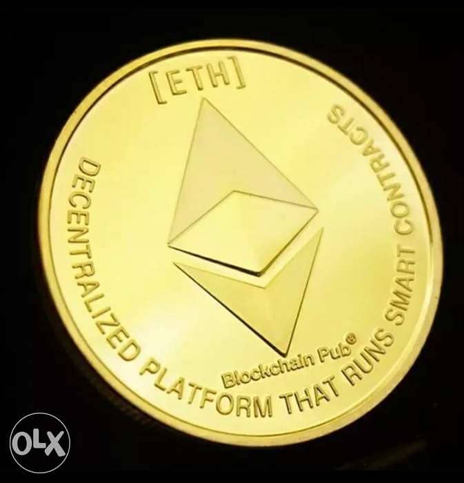 Gold plated Ethereum, Coin Collector /Luxury Gift. (Crypto) 1