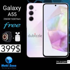 Samsung Galaxy A55 5G With free Airpods and Smartwatch