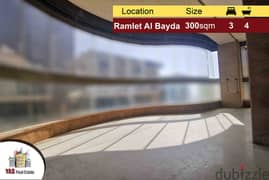 Ramlet Al Bayda 300m2 | Generous dimensions | Partial View|Decorated|P 0