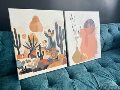 2 paintings canvas print