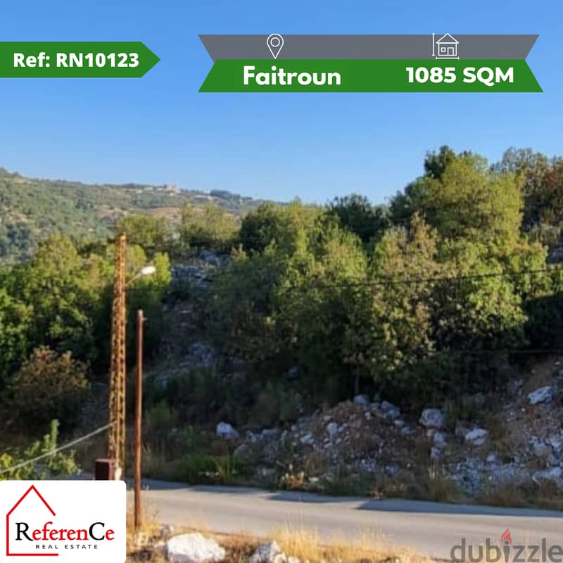 Prime land in Faitroun now for sale أرض مميزة في فيطرون للبيع الآن 0