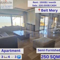 apartment for sale in beit mery شقة للبيع في بيت مري 0