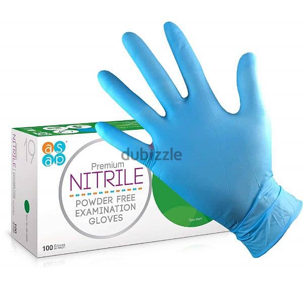 Examination Gloves (Nitrile/Latex) powder free - كفوف طبية 1