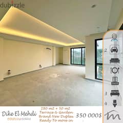 Dik El Mehdi | Brand New 280m² + 50m² Terrace & Garden | Private Gate