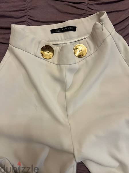 white zara pants 1