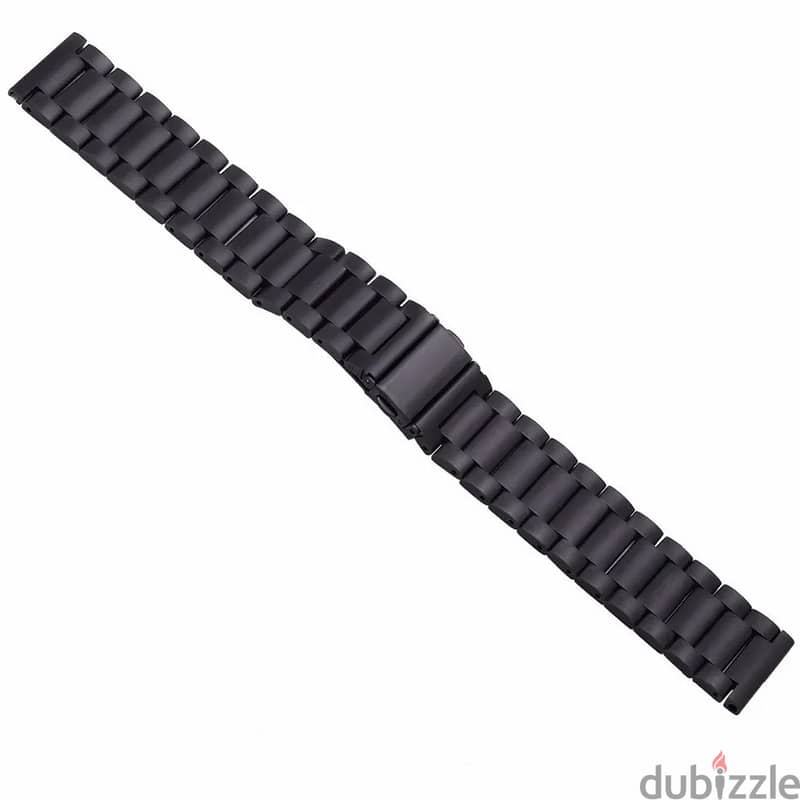 Watch Band in Black Stainless Steel 22mm 7