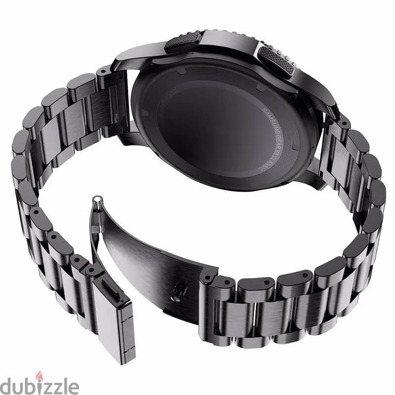 Watch Band in Black Stainless Steel 22mm 1