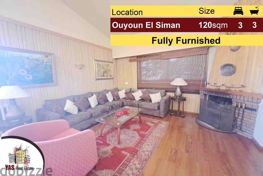 Ouyoun El Siman 120m2 | Duplex | Prime Position | Furnished | Da 0