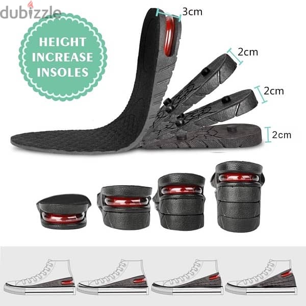Height Increase Insoles 4-Layer Lifts Elevator Shoes Insole -9 cm 1