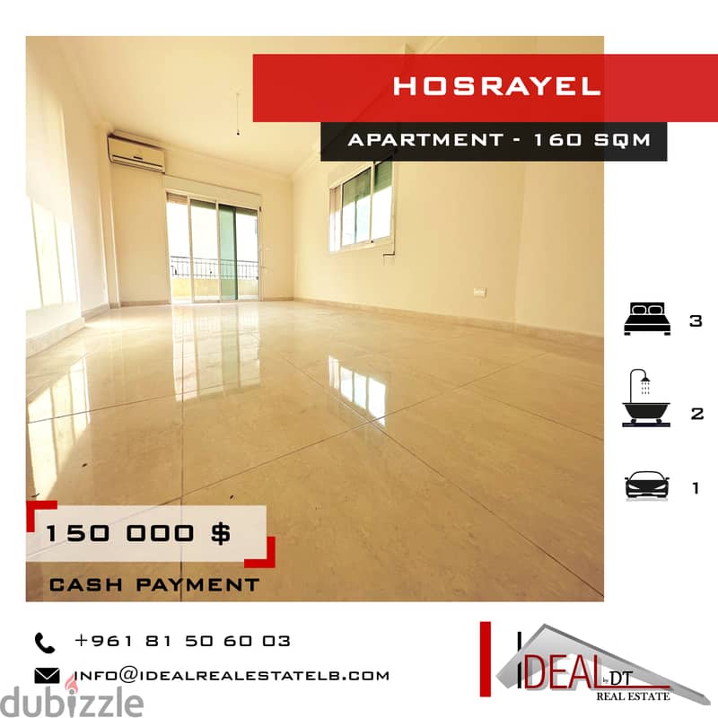 Apartment for sale in hosrayel 160 SQM REF#jh17148 0