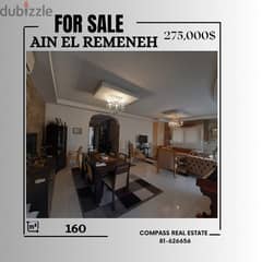 A Beautiful Apartment for Sale in Ain El Remeneh.