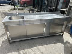 used Stainless steel sink and tables مجالي و طاولات ستانلس مستعمل 0