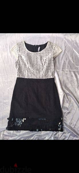 dress colour block with sequins XS S M L 1