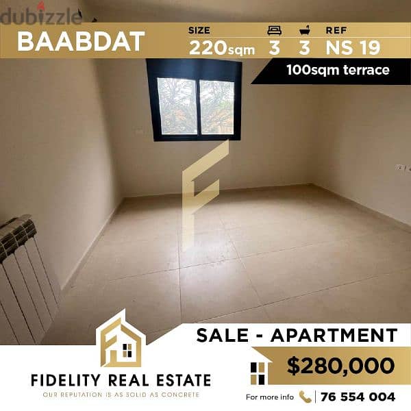 Apartment for sale in Baabdat NS19 0