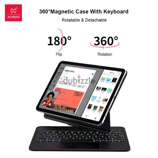 Xundd 360 Magnetic Keyboard Case for iPad Pro 11 and iPad Air 10.9 1