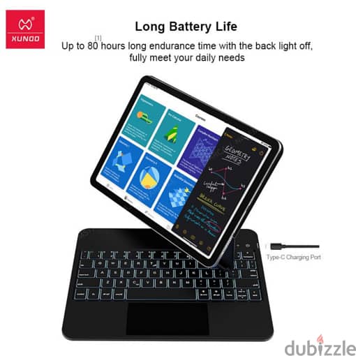 Xundd 360 Magnetic Keyboard Case for iPad Pro 11 and iPad Air 10.9 2
