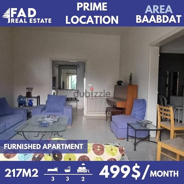 Apartment for Rent in Baabdat - شقة للايجار في بعبدة 0