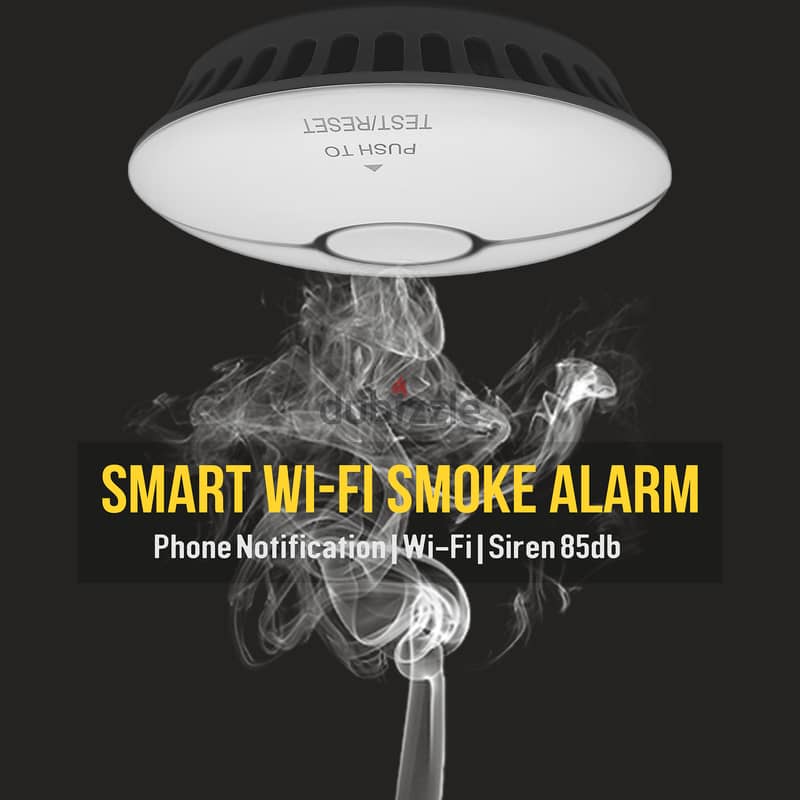 WiFi Smart Smoke Sensor with Siren 85dB 1