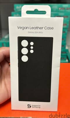 vegan Leather Case Galaxy S24 ultra black