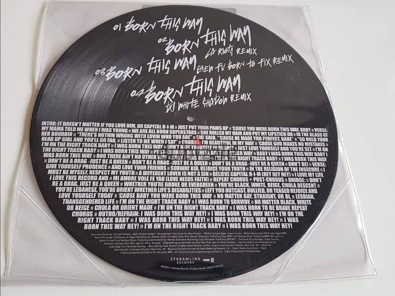 Lady gaga Born this way Limited Edition vinyl Lp Pic disc! 1