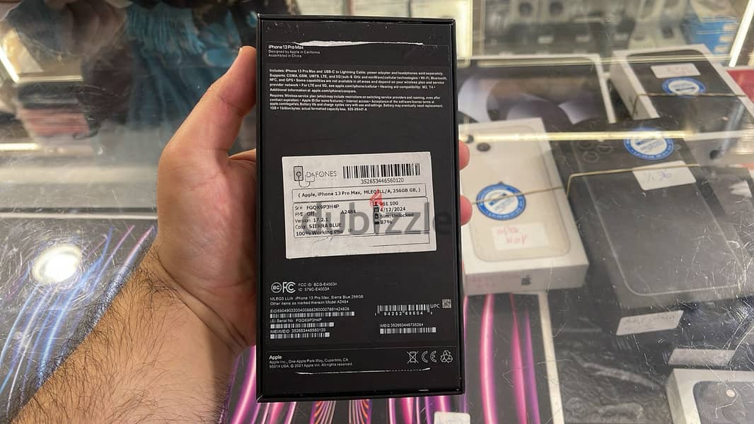 Used Open Box IPhone 13 Pro Max Sierra Blue 256gb Battery Health 94% o 1