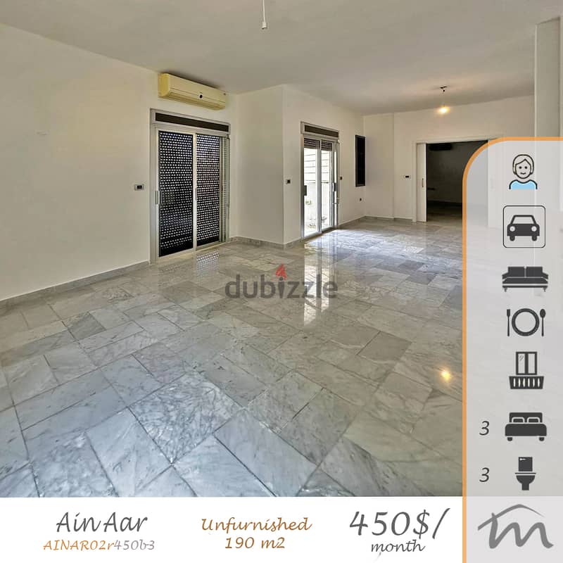 Ain Aar | Equipped 3 Bedrooms Ap | Balcony | Huge Salon | Parking Lots 0