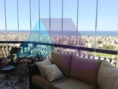 Fully furnished 175 m2 apartment + open sea view for rent in Fanar 0