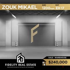 Warehouse for sale in Zouk Mikael EH17